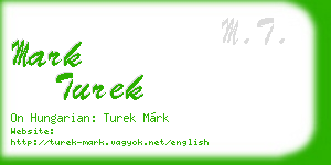 mark turek business card